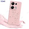 Роскошные квадратные жидкие силиконовые чехлы для Xiaomi POCO M6 Pro 4G POCOM6Pro 6.67" MTK G99 Ultra 360 Soft Phone Armor Cover