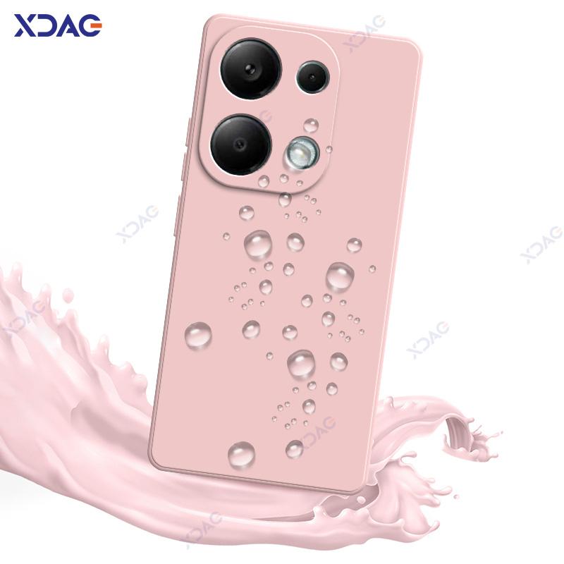 Роскошные квадратные жидкие силиконовые чехлы для Xiaomi POCO M6 Pro 4G POCOM6Pro 6.67" MTK G99 Ultra 360 Soft Phone Armor Cover