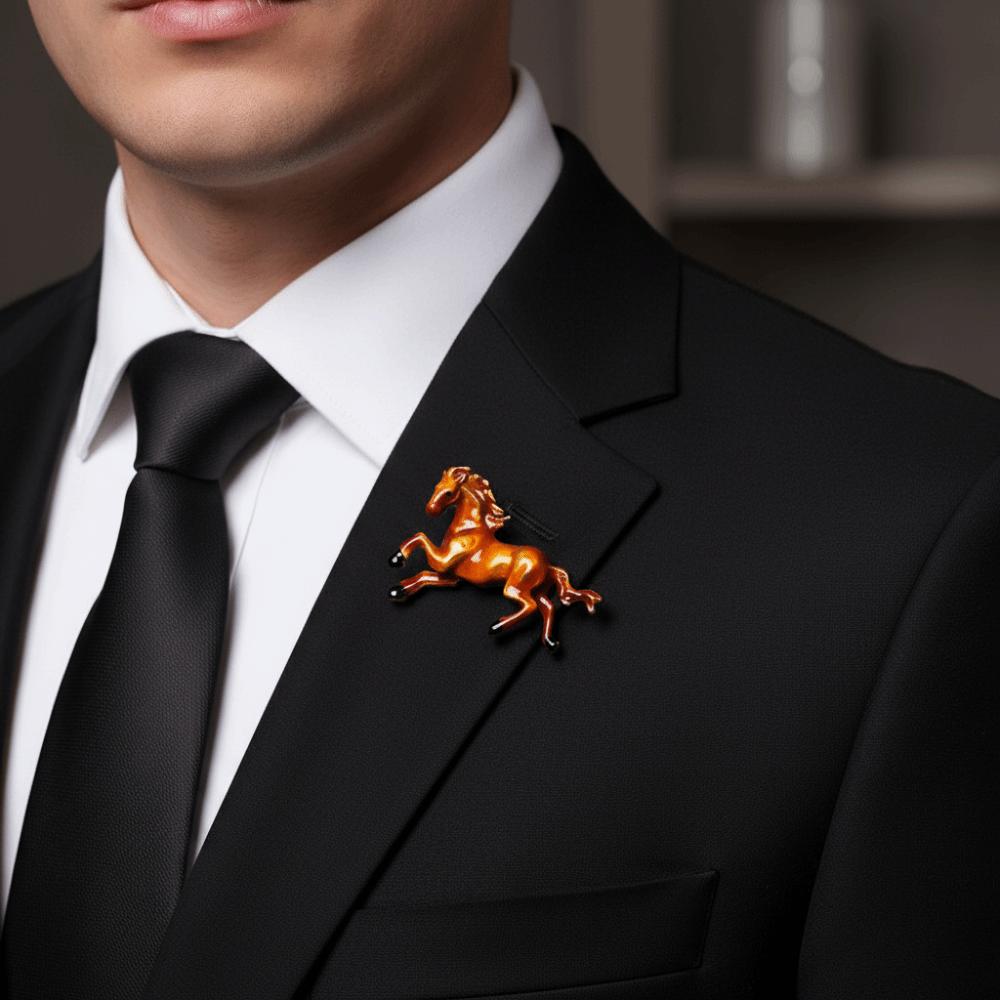 Rhinestone Horse Brooches Lapel Pins Brooch Pins New Running Horse Brooch Jewelry Accessories