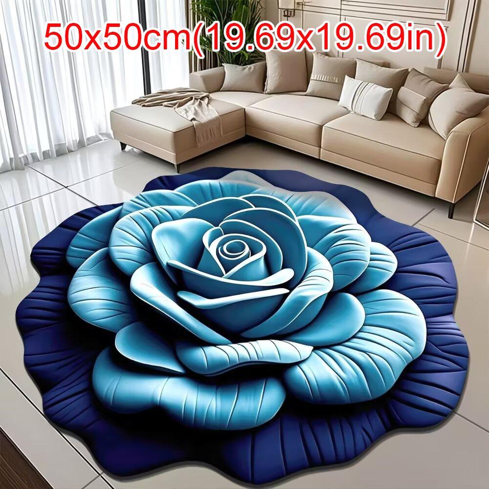 Коврик на пол в форме пиона, мягкий дверной уплотнитель, прочный плед для гостиной, чайного столика, прикроватный