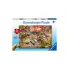 R051649 Ferocious Dinosaur 60 Pieces, Mixed Colors Jigsaw Puzzle, Childrens Games, Educational Toys