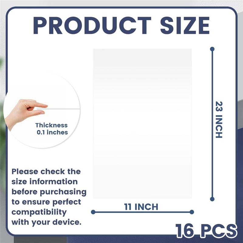 Прозрачная пескоструйная пленка с зеркальным эффектом, 16 шт., Полиэстеровая защитная пленка для пескоструйной камеры с двусторонним клеем