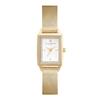 Authorized Retailer OLIVIA BURTON Women's Townhouse Watch, 21mm Rectangle, White & Gold Mesh, Ob24000016