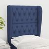 VidaXL Headboard with Ears Blue 83x23x118-128 Cm Fabric3118272