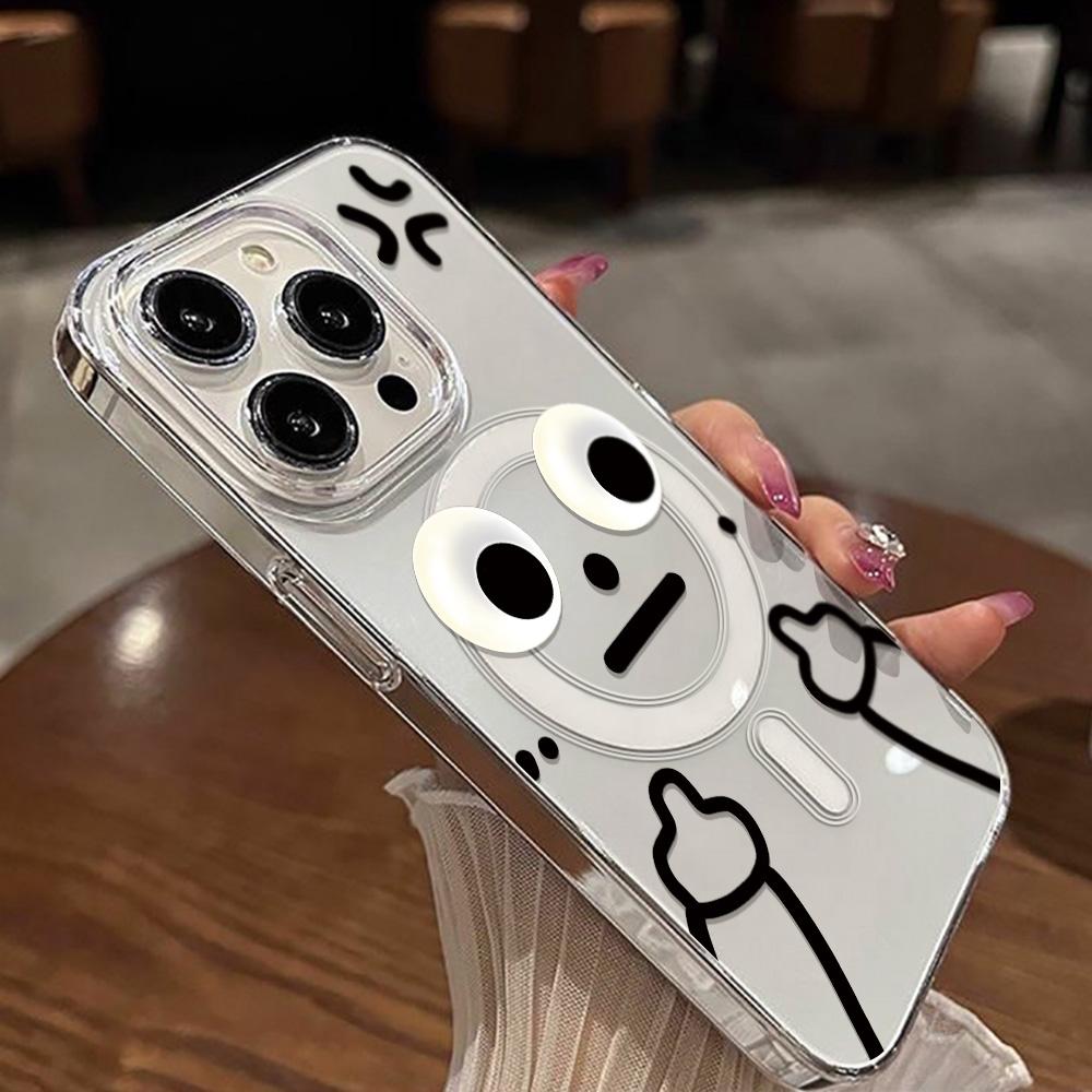 Магнитный чехол для телефона для iPhone 12 14 16 17 Pro 17 16 15 14 13 12 Pro Max 12 13 14 15 16 Высококачественный противоударный чехол Полная защита Милый стиль