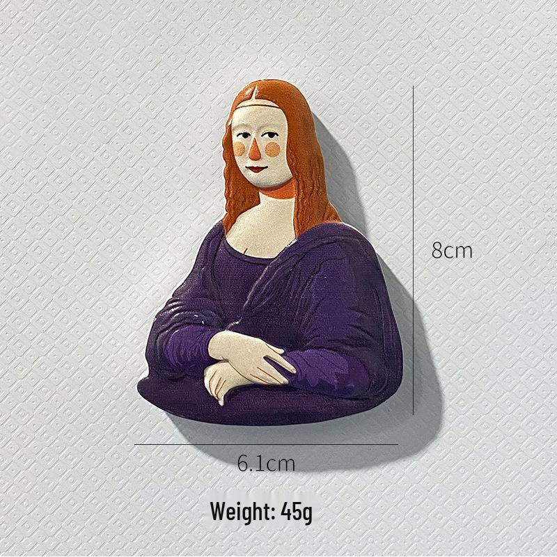 3D Полимерный Магнит на Холодильник: Знаменитая картина Ретро наклейка с персонажем