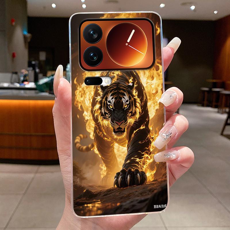 Модный Чехол для Телефона с Узором Совы для Xiaomi 17 Pro Xiaomi 17 Pro Max Прозрачный Мягкий TPU Чехол Ударопрочный Парный Чехол