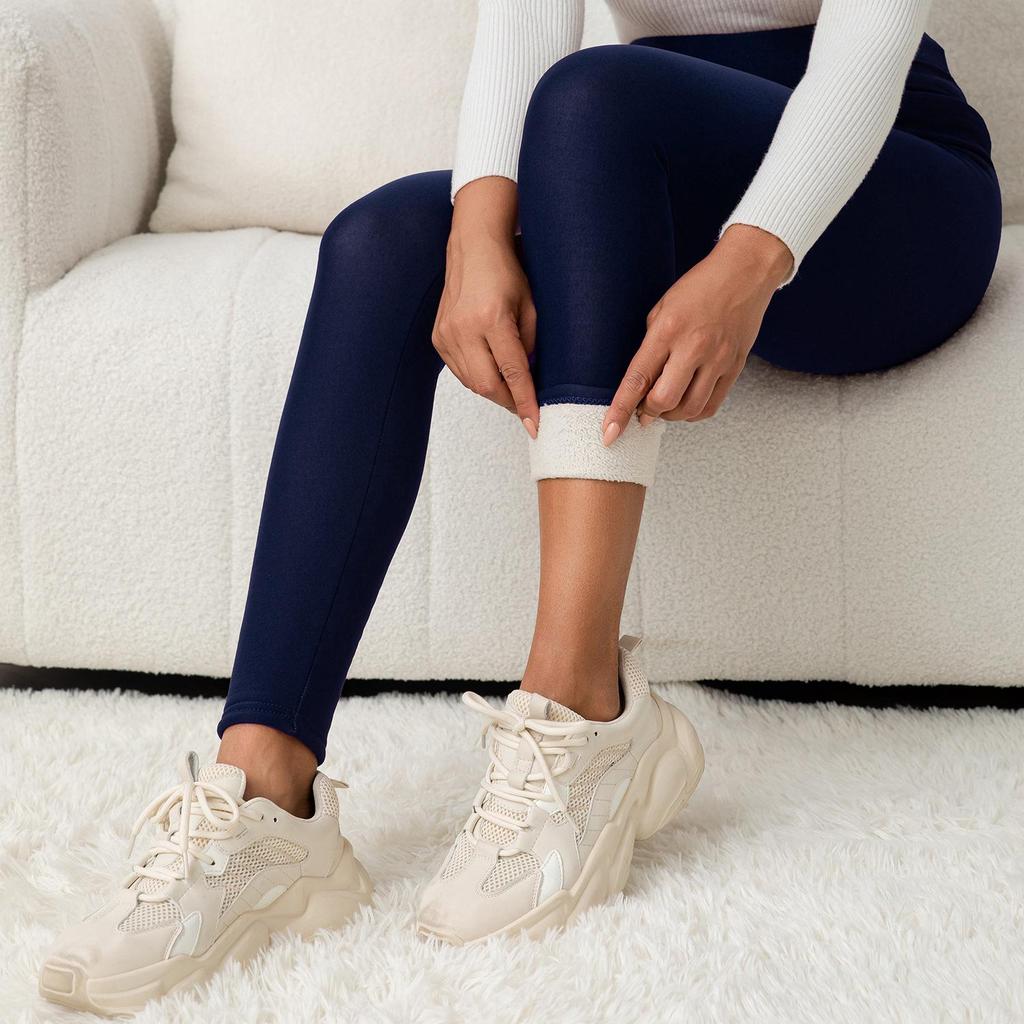 Уютные леггинсы из овчины больших размеров для тепла и комфорта осенью и зимой