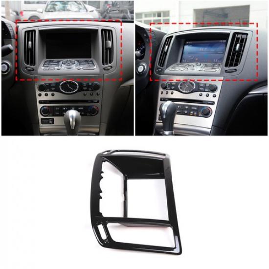 For Infiniti G37 2008-2013 Glossy Black Dashboard Console Navigation Cover Trim