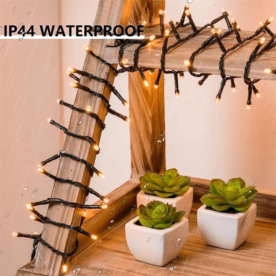 1000/1500 светодиодных фейерверков, гирлянда из светодиодов, наружная светодиодная гирлянда, 8 режимов, водонепроницаемая для рождественского свадебного декора