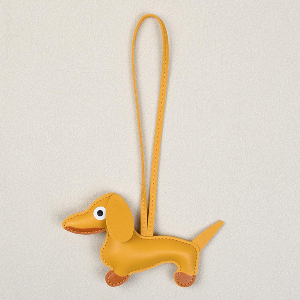 Dachshund Charms, Leather Dachshund Keychains & Bag Pendants, Handmade Dog Shaped Keychain