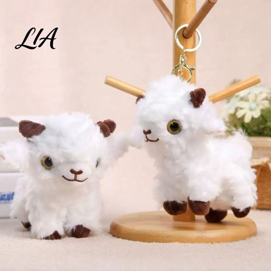 Unique Keychains for Women Cute Sheep Plush Keychain, Soft Lamb Bag Charm Pendant with Metal Valentine's Day Gift Her Key Ring, Mini Stuffed