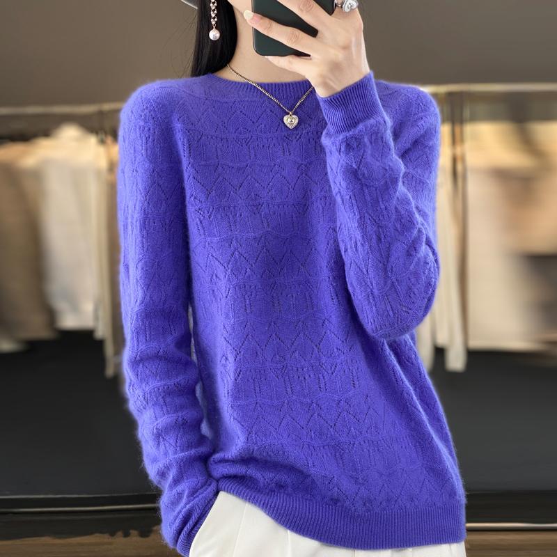 Женский свитер, кашемир Цинхэ, 30% кашемир, 70% шерсть, зимний вязаный пуловер, осенний свитер, женский кашемировый свитер, вязаный топ с длинным рукавом