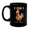 F-Caw-F Rooster Mug Ceramic Chicken Coffee Cup Funny Chicken Mug Gift for Men Women Farmhouse Home Kitchen Bar Decor