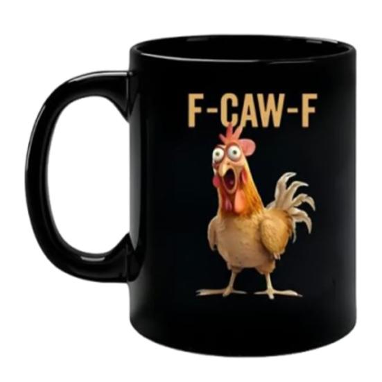 F-Caw-F Rooster Mug Ceramic Chicken Coffee Cup Funny Chicken Mug Gift for Men Women Farmhouse Home Kitchen Bar Decor