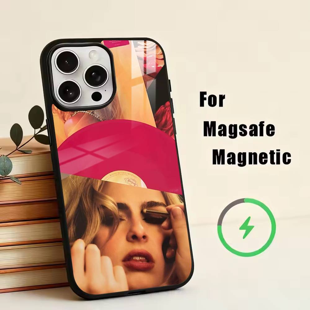 Чехол для телефона Addison Rae для iPhone 17, 16, 15, 14, 13, 12, 11 Plus, Pro, магнитный с Magsafe, беспроводная зарядка