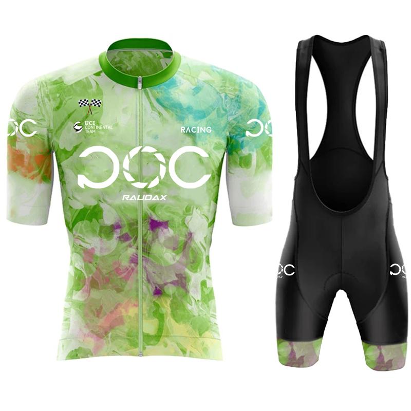 Men's Cycling Set Road Bicycle Breathable Cycling Suit Bib Shorts Cycling Set Summer Cycling Team Training Suit