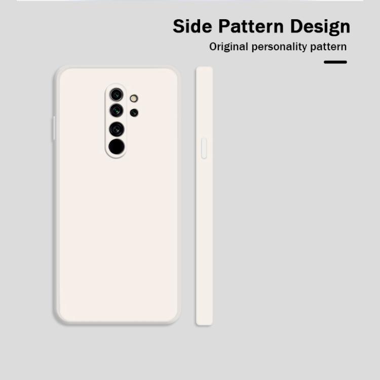 Для Xiaomi Redmi Note 8 Pro Чехол-бампер из имитации жидкого силикона, однотонный, с прямыми краями, противоударный, с полной защитой
