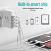 Многопортовое быстрое зарядное устройство QC3.0 для путешествий с 4 USB-портами - Стандарт США/ЕС