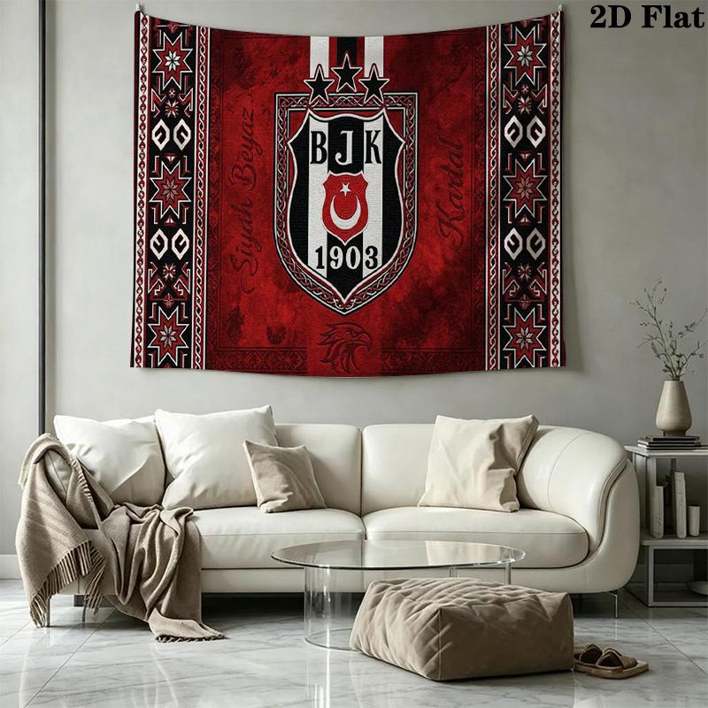 Beşiktaş Wall Tapestry Aesthetic Wall Hanging Printed Fabric Blanket Decorative Tapestries for Bedroom Living Room Home Decor