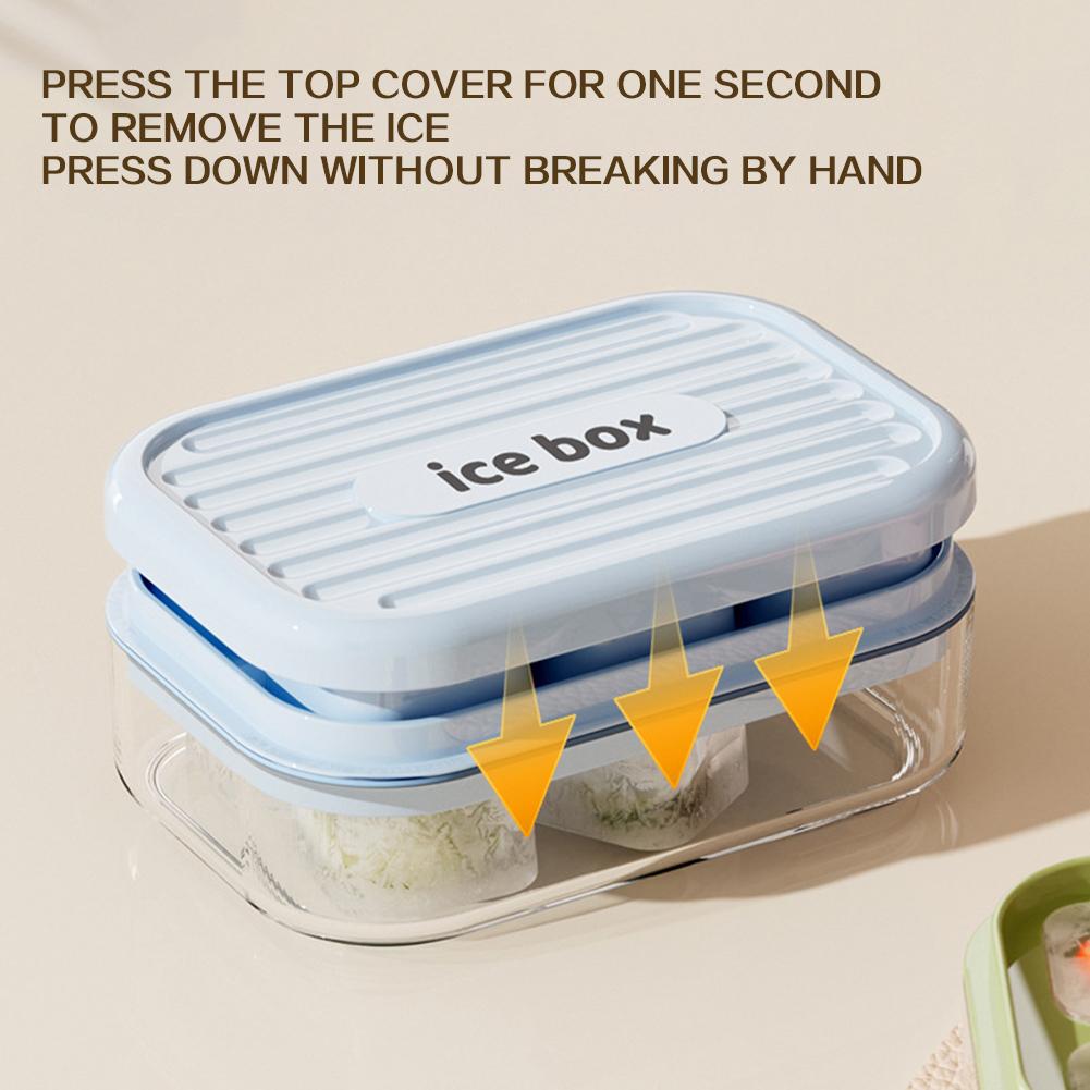 Stackable Ice Tray With Lid For Refrigerator Ice Storage Premium Food-Grade Safety Ice Tray For Perfect Party Beverage Solution