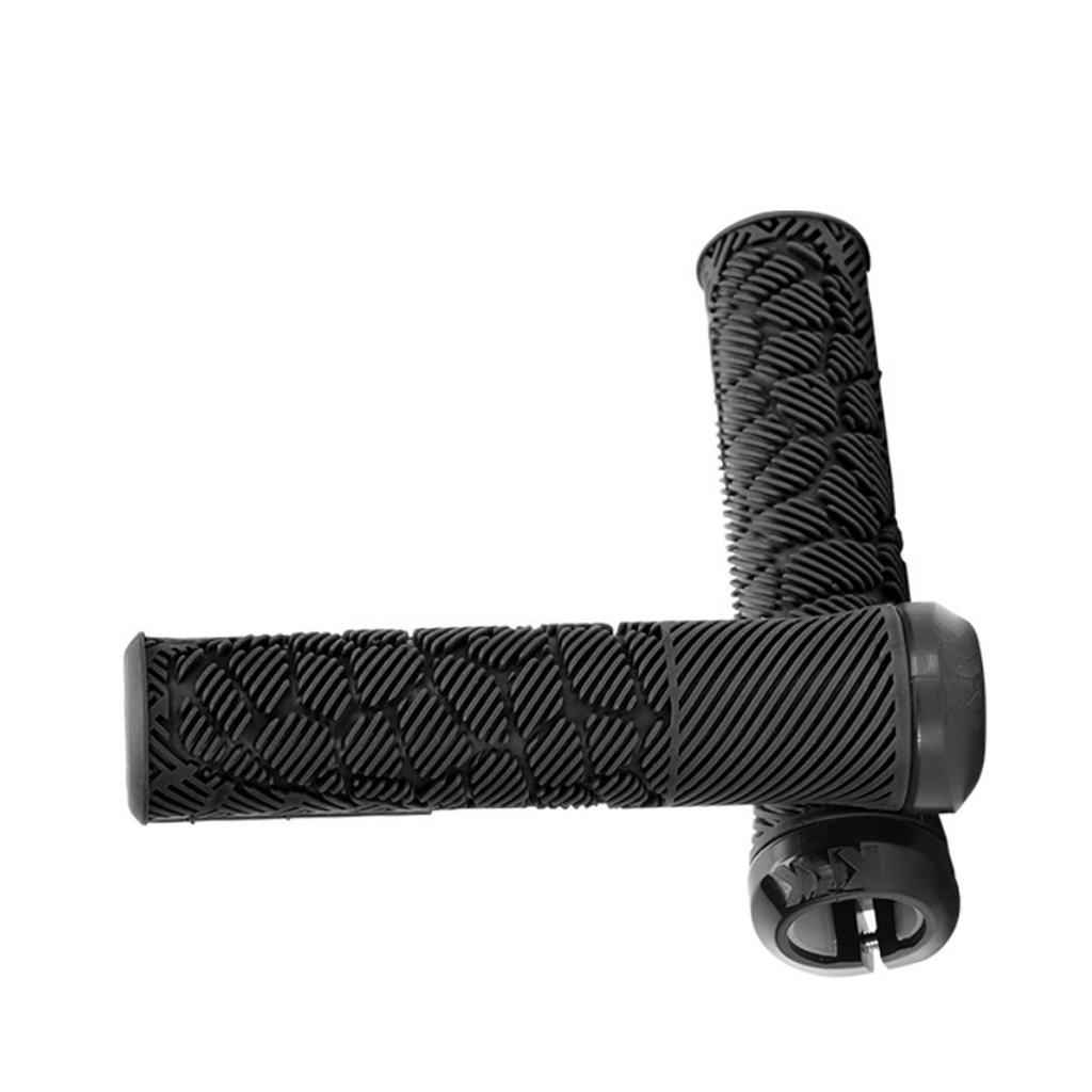 Bike Handlebar Grips Single Lock Non Slip Fits 22.2mm Handle for Mountain Commuter Folding Bikes Black