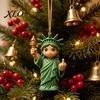 Timeless Holiday Ornament Funny Christmas Middle Finger Ornament, Acrylic Pendant Hanging Decor for Xmas Durable Tree, Novelty Snarky Decoration,
