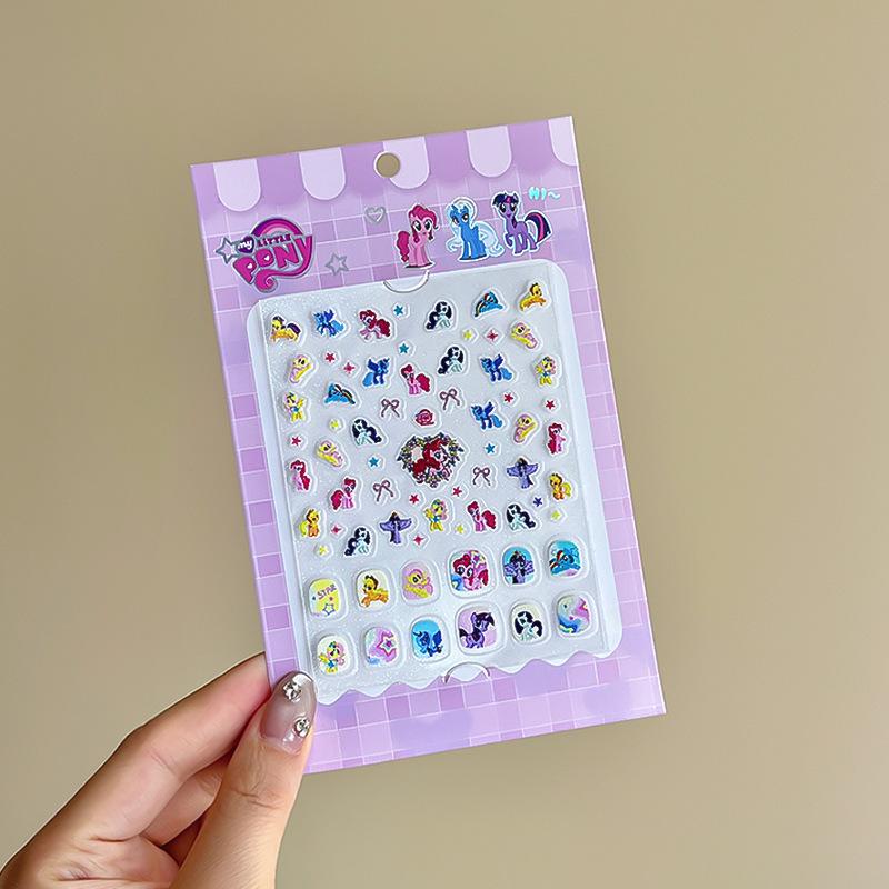 Sanrio Мультяшные Милые Детские Наклейки на Ногти Наклейка на Ноготь Девочка DIY Наклейка Стойкая Декоративная Наклейка