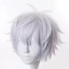 "Парик для косплея Воина Джиу-джитсу Куроко Ватару, белый, парик для вечеринки для мужчин, короткие волосы"