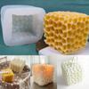 1Pc Cube Honeycomb Scented Candle Plaster Silicone Mold Food Grade Chocolate Mousse 3D Cube Shape Molds Wedding Gift Home Decoration