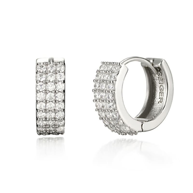 GEIGER Jewelry Кубические серьги-пусеты из серебра с застежкой в одно касание GISVEE020