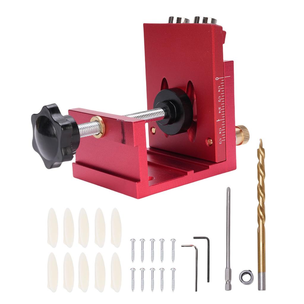 3 in 1 Portable Screw Jig Set Adjustable Precise Drilling Aluminum Alloy Woodwork Guides Joint Angle Tool