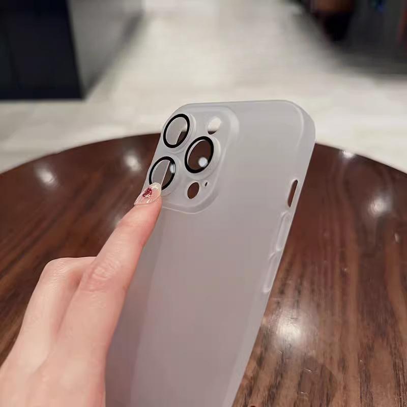 Applicable To Apple 16 Ultra-thin Frosted Phone Case IPhone 15 Simple 14 Comes with Lens Film 13Promax
