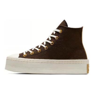 Chuck Taylor All Star Универсальные Удобные Нескользящие Амортизирующие Высокие Кеды для Скейтбординга Женские Кроссовки Коричневые A07203C