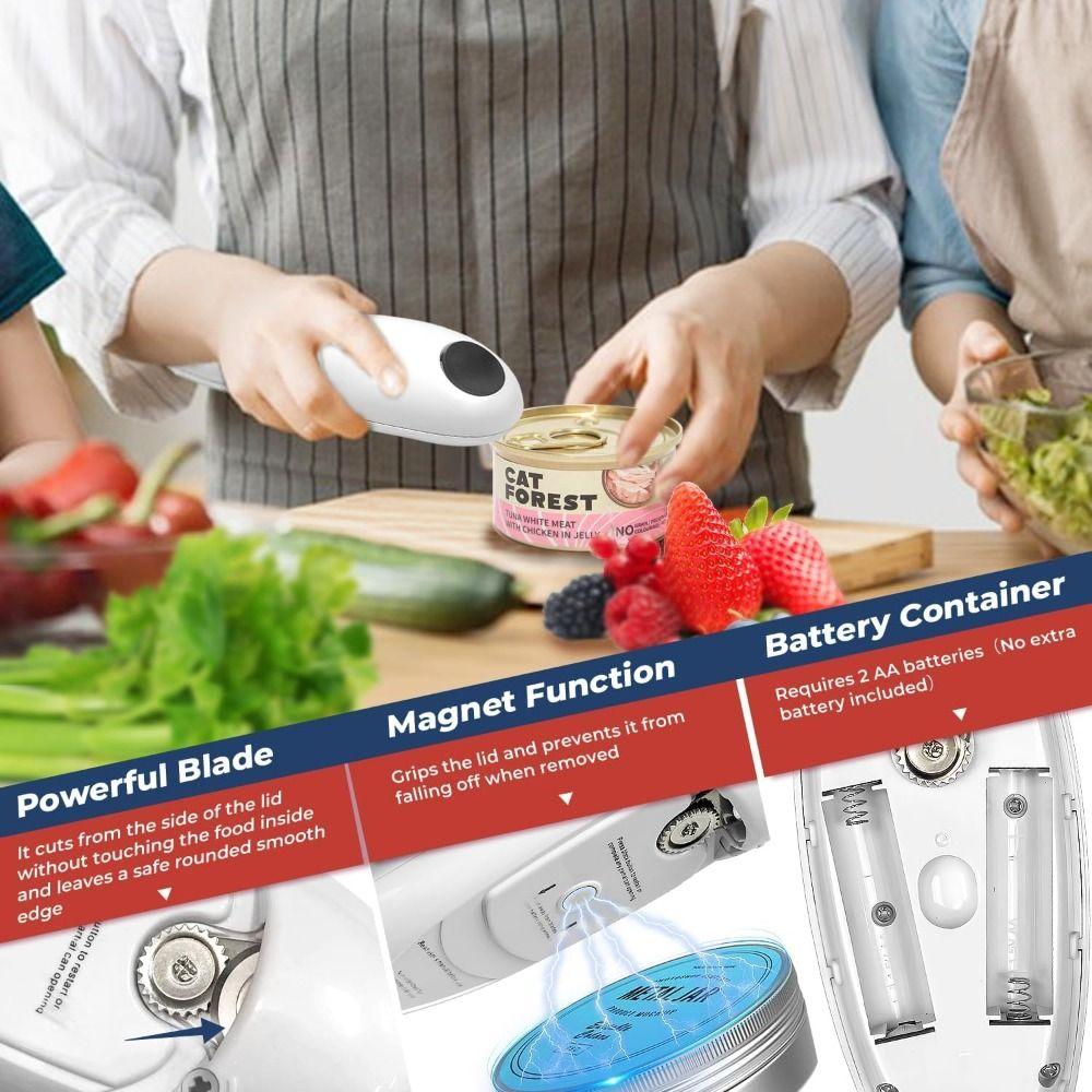 Safety Electric Can Opener One Touch One Touch Jar Bottle Opener Hand Free Can Opener Chef