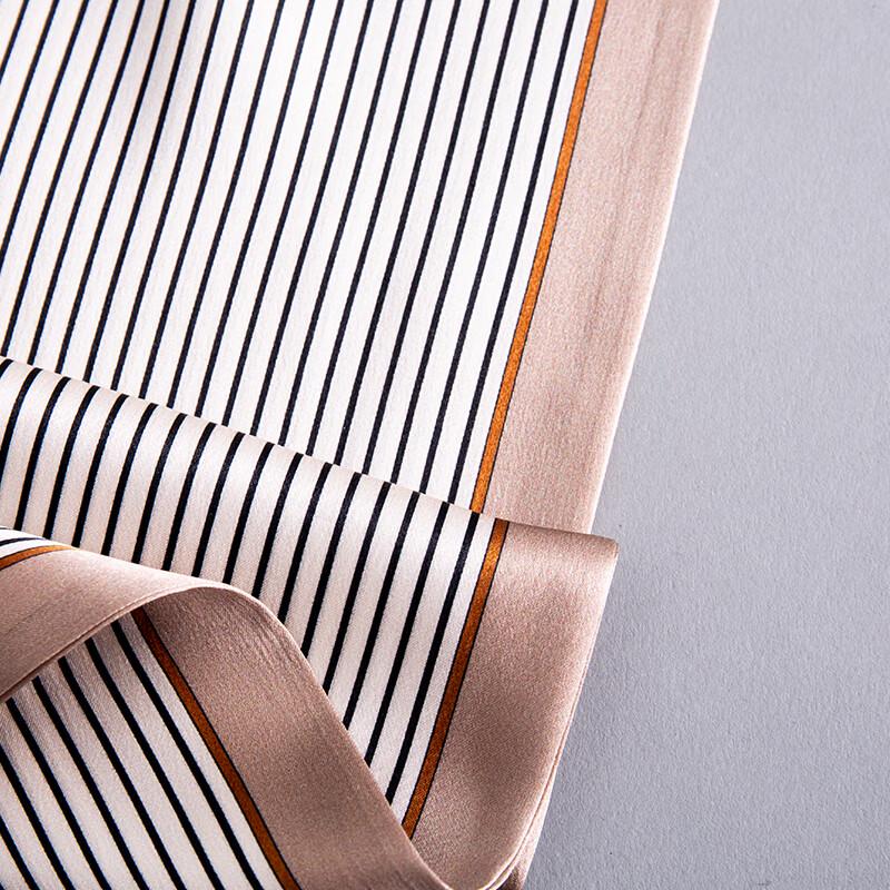 Hengyuanxiang Korean Style Striped Double-Layer Neckerchief