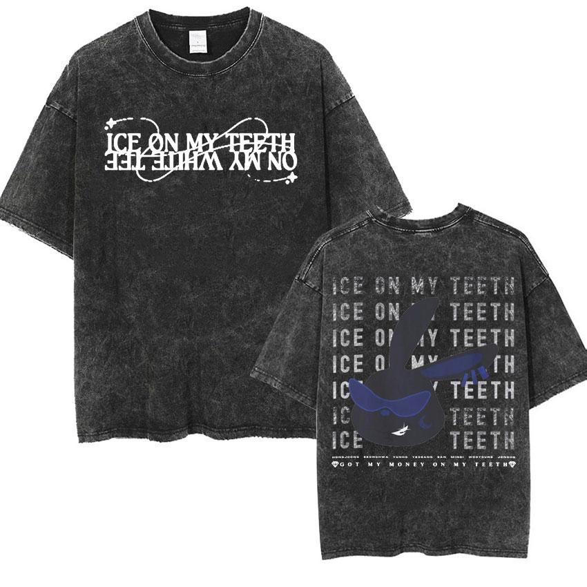 Short Sleeved Round Neck Tshirt Men Clothing New Top Tees Mens TShirt Ateez World Tour Towards The Light Will To Power