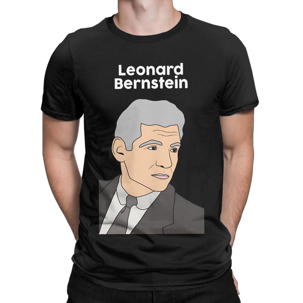 lLeonard bBernstein white Novelty 100 Cotton TShirt lLeonard bBernstein Tees Tops For Unisex