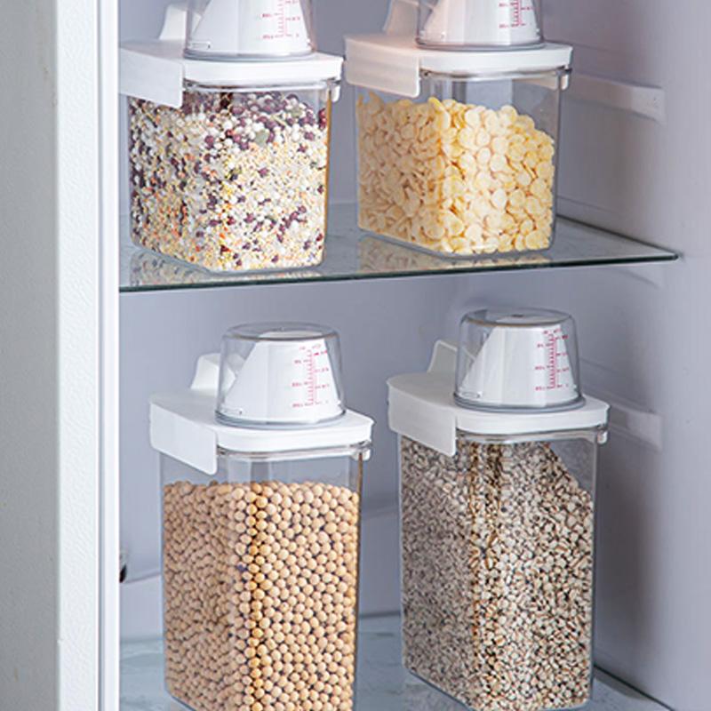 Резервуары для хранения с крышками. Герметичный дозатор стирального порошка. Многоразовый герметичный пластик.