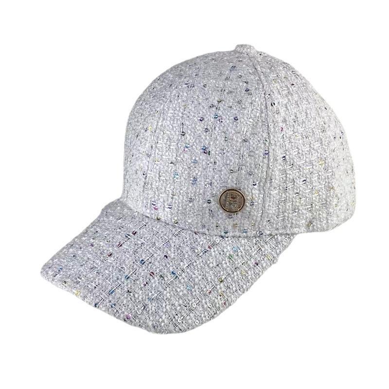 Женская бейсболка, осенне-зимняя модная кепка с пайетками, женская утепленная кепка, тренд