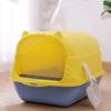 High Sided Hooded Cat Litter Box Enclosed Potty Toilet Pan Bedpan Deep Loo with Gate Pet