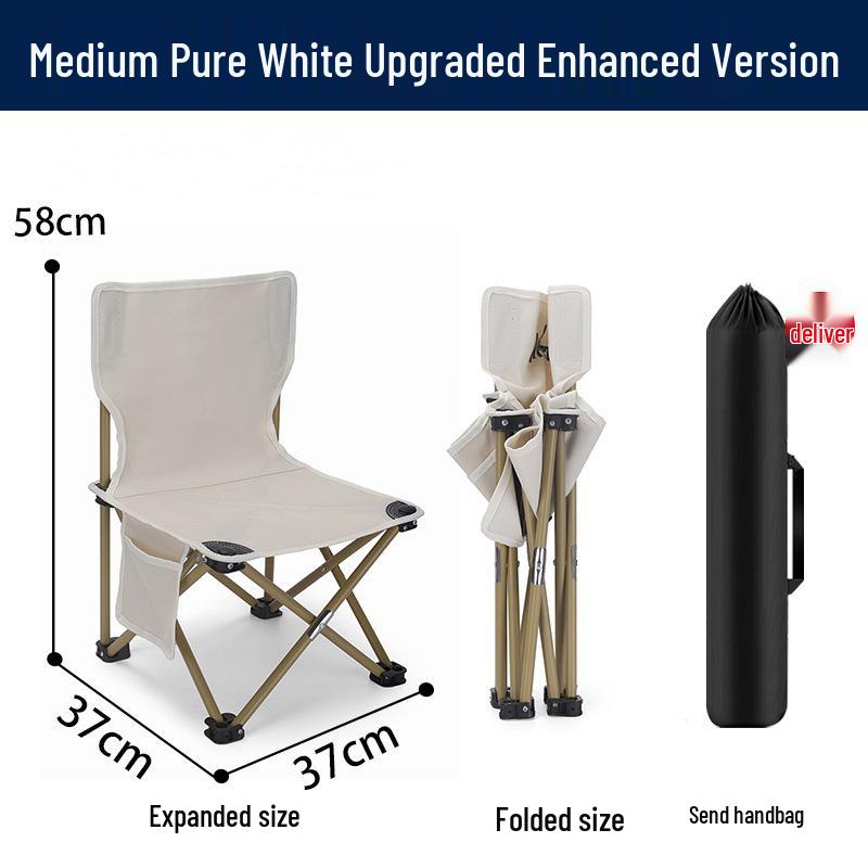 Compact Folding Outdoor Chair with Backrest for Sketching & Fishing