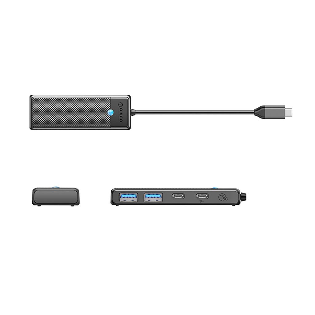 Orico Papw2Ac-C3 USB-C Hub Docking Station 2X USB-A 3.0 + 2X USB-C 3.0 - Black