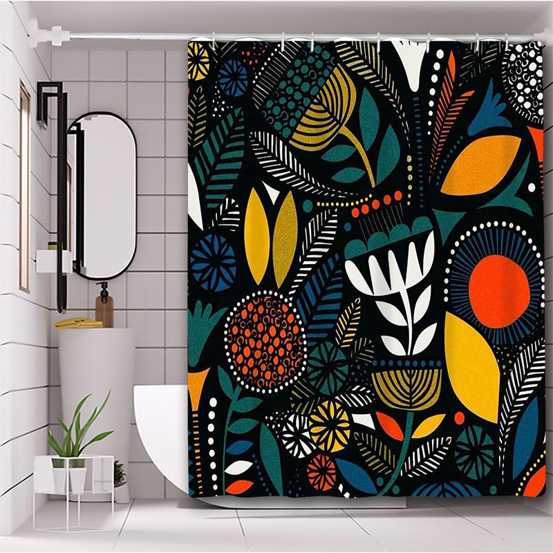 Тропическая Растение Занавеска для Ванной Комнаты Водонепроницаемая Занавеска для Душа с 12 Крючками Домашний Декор Бесплатная Доставка