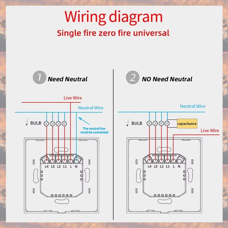 2025 Trend Cerhot Homekit Wifi Smart Switch Touch Key Siri Control 1/2/3/4 Gang No Neutral And Neutral Needed Dual Mode EU Plug