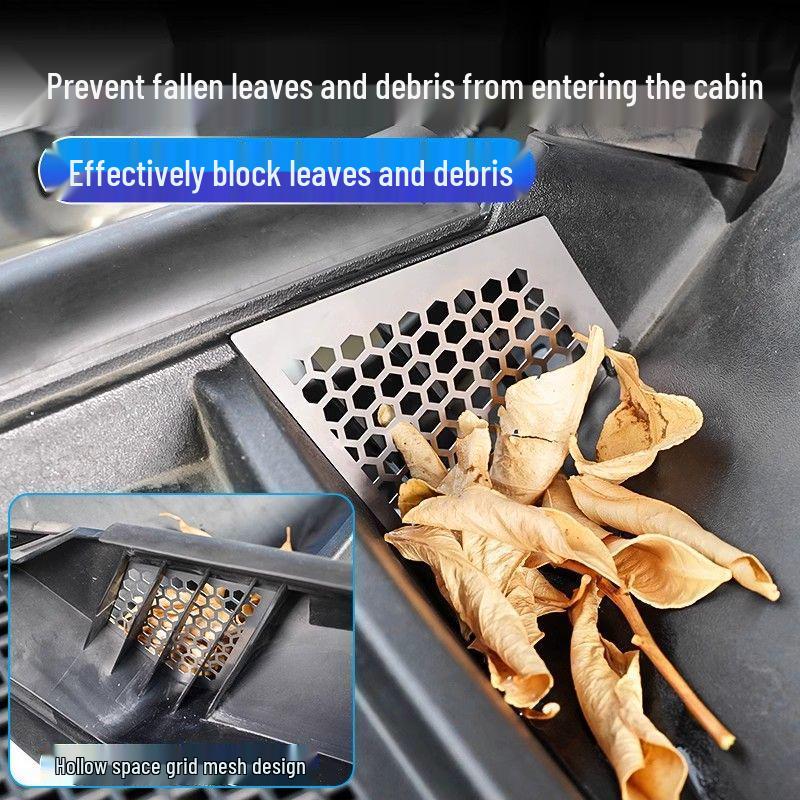 Stainless Steel Insect-Proof Anti-Clog Drain Cover for Ford Edge L Windshield Trough