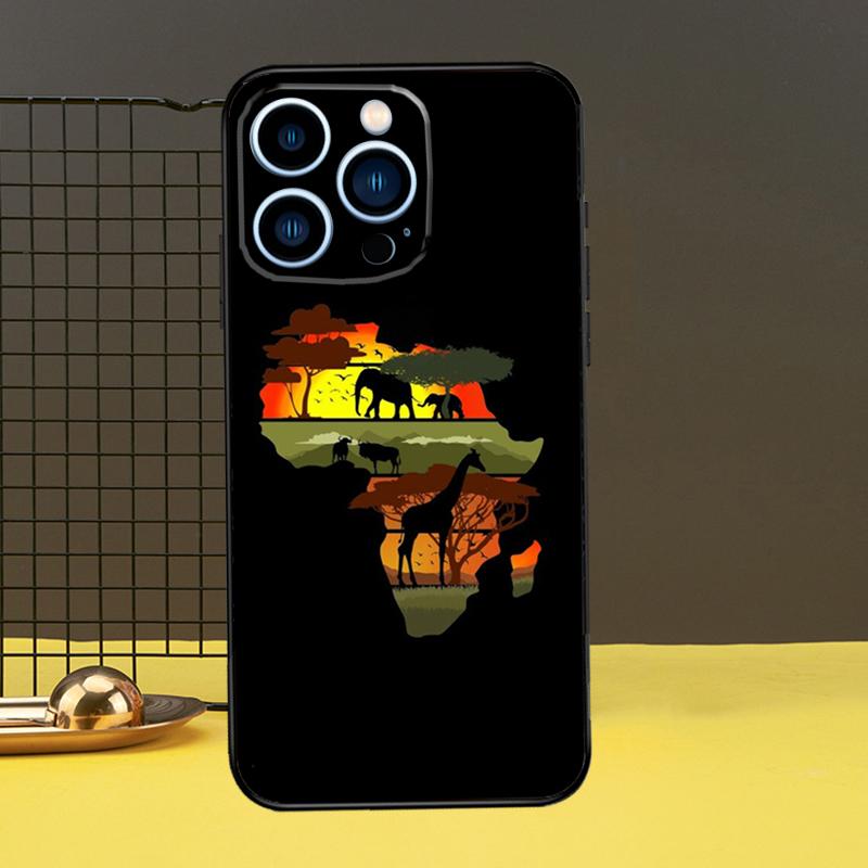 Карта Африки Африканские Ткани Чехол для Телефона Для iPhone 13 12 14 11 16 15 Pro Max Plus Mini 7 8 X XR XS Max Чехол