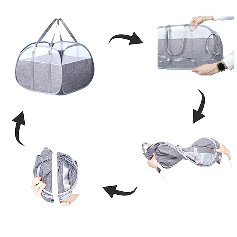 90 л складная корзина для белья складная выдвижная корзина для белья с усиленными ручками для переноски для прачечной ванной комнаты общежития или путешествия