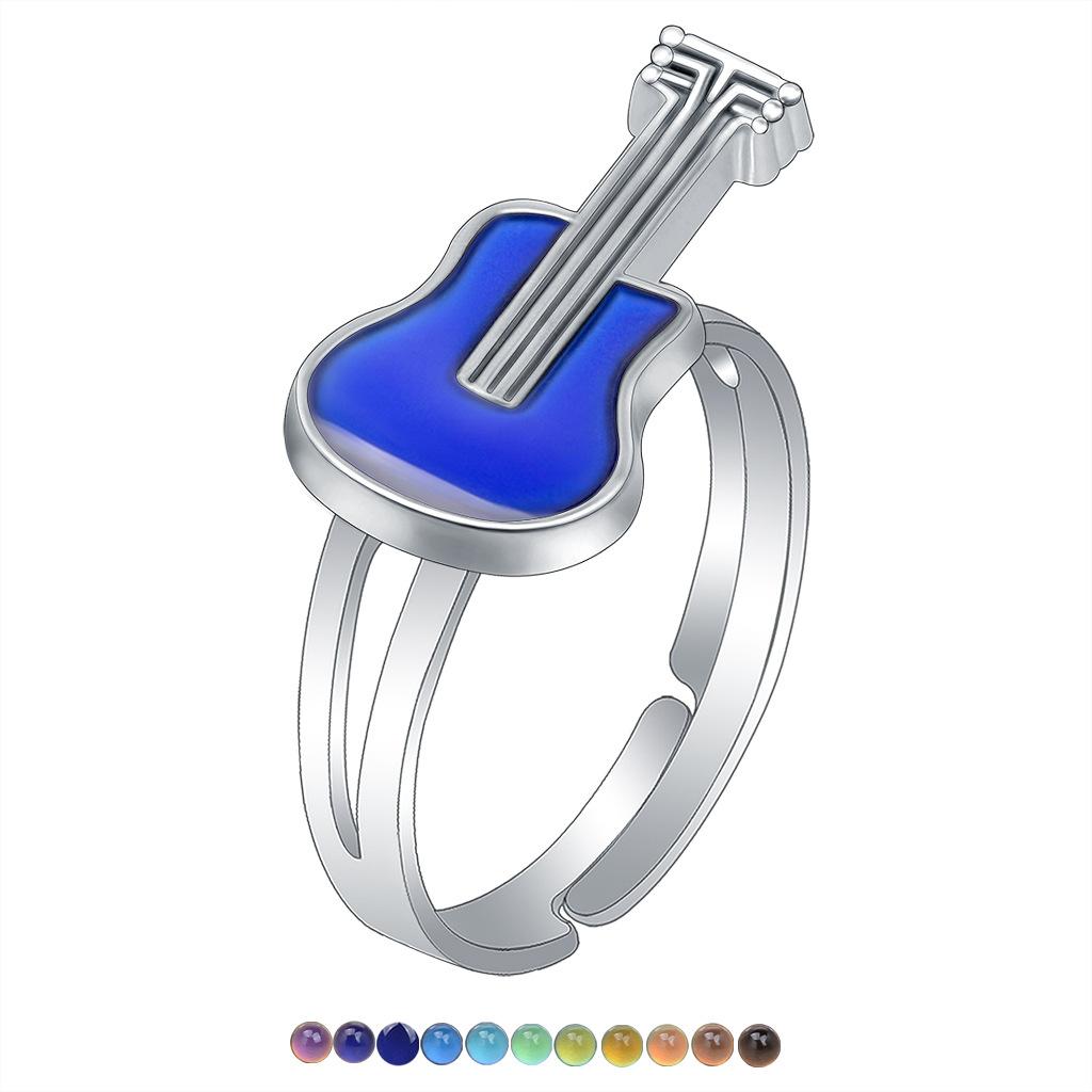 1Pcs Fashion Ring Simple Children's Princess Cartoon Cute Animal Temperature Change Ring