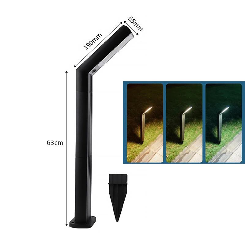 3colors Solar Ground Light RGB Light Light Sensing Intelligence Outdoor Pathway Lighting Solar Garden Lights Durable Plastic